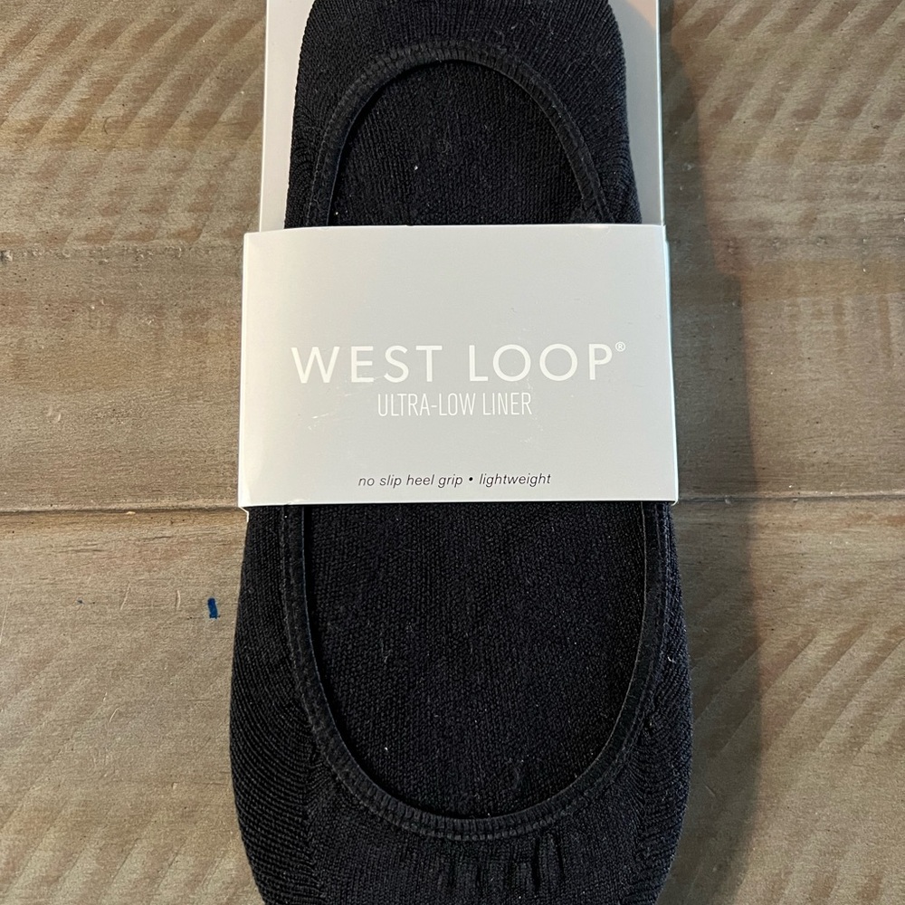 West Loop Black Ultra-Low Liner 2-Pack No Slip lightweight [Brand New]